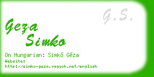 geza simko business card